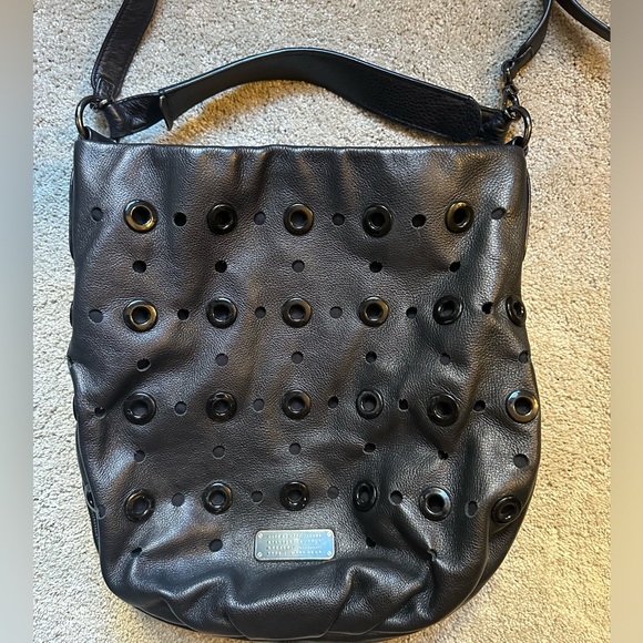 Marc by Marc Jacobs Black Studded Hobo Bag - Picture 2 of 5